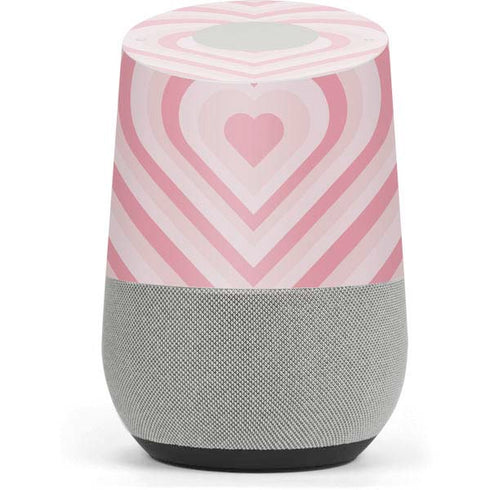 Pink Heart Pattern Google Home Skin